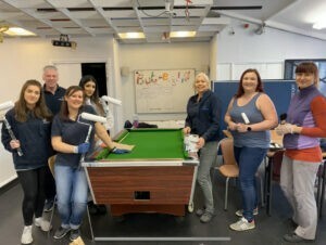 Brushing up on our paint skills at local community centre