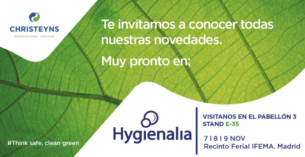 Christeyns España en Hygienalia: apostamos por productos respetuosos con el medio ambiente y soluciones innovadoras