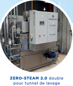 zero-steam 2.0 double pour tunnel de lavage